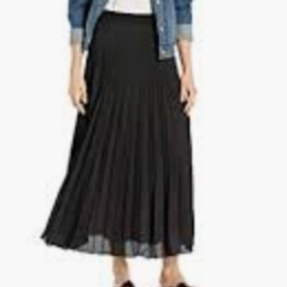 Max Edition Blue Pleated Maxi Skirt - Picture 1 of 6